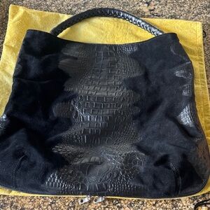 NWOT Tylie Malibu black suede & leather bag